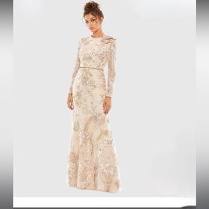 NWT Mac Duggal Embroidered Lace 11174 Trumpet Evening Dress 2